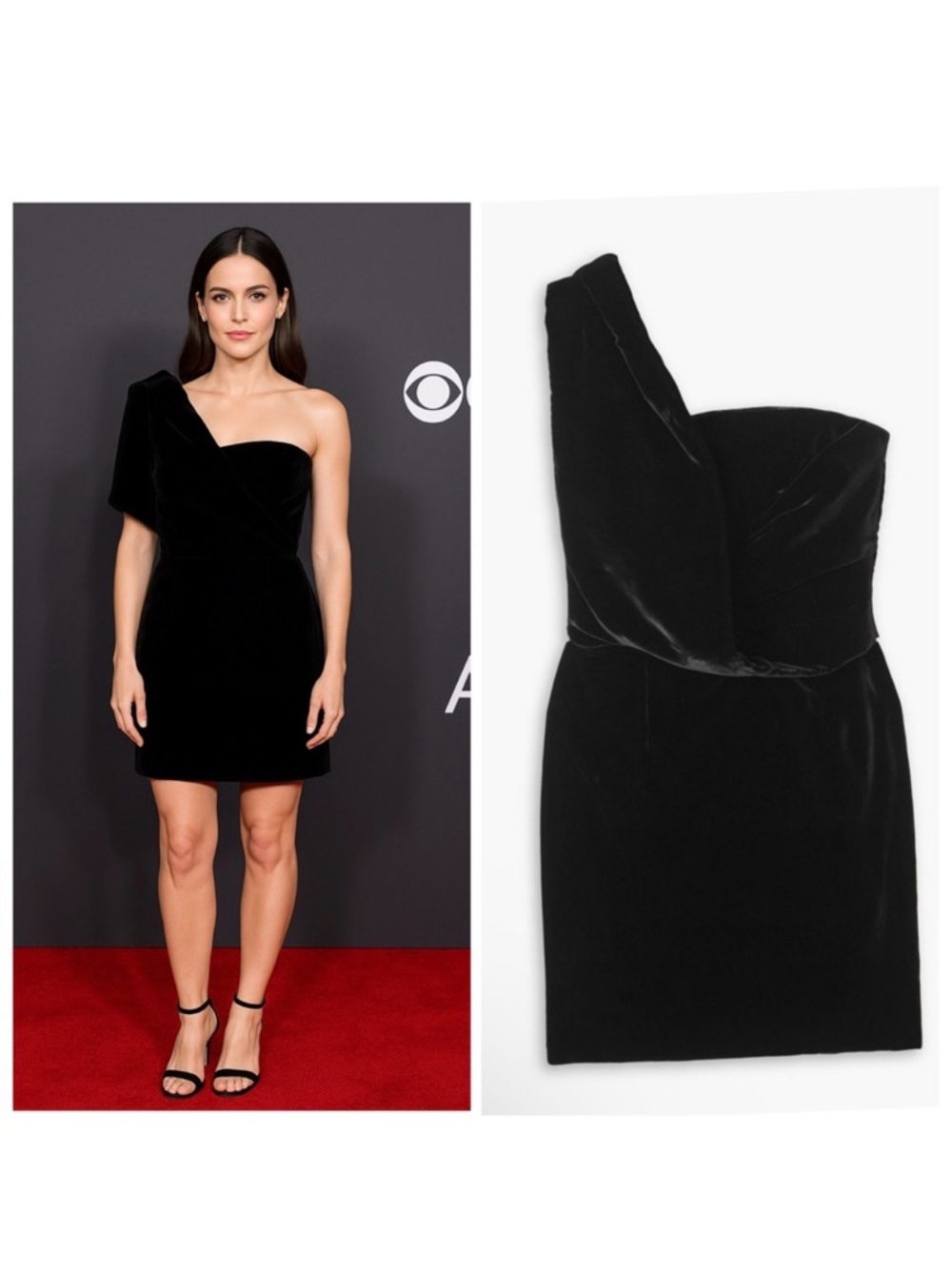 Tom Ford Black Dress Velvet One Shoulder 12 Cocktail Formal Black Tie Wedding 🟡